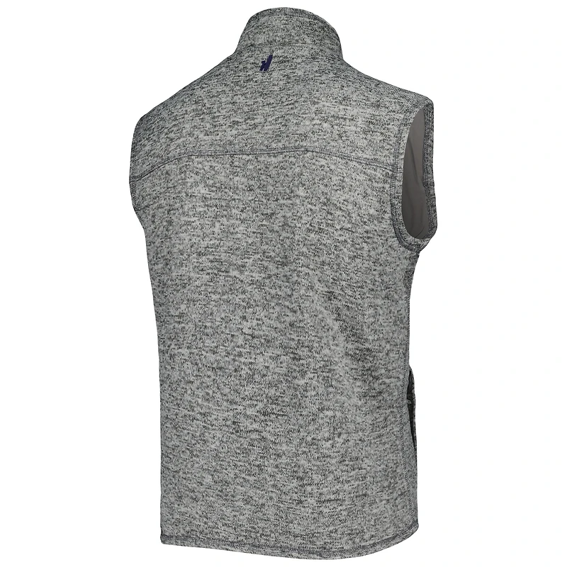 Men's johnnie-O Gray Fanatics Corporate Wes Full-Zip Vest