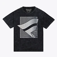 Men's Mitchell & Ness  Black Fanatics Logo Mineral Wash T-Shirt