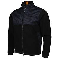 Men's Peter Millar Black Fanatics Corporate Camo Thermal Block Three-Layer Full-Zip Jacket