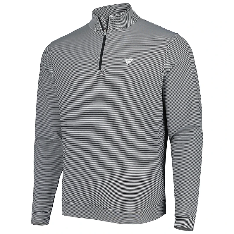 Men's Peter Millar Fanatics Corporate Perth Mini Stripe Performance Quarter-Zip Top