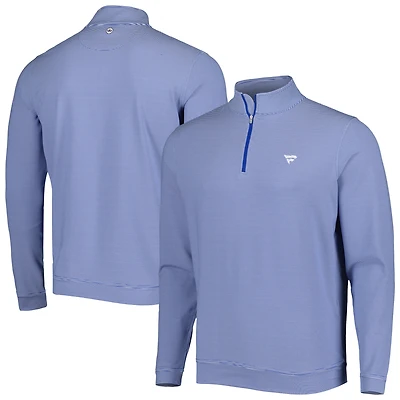 Haut zippé performance à mini rayures bleu Fanatics Corporate Perth de Peter Millar pour homme