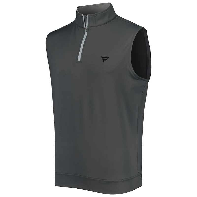 Gilet zippé en tissu éponge extensible Galway Fanatics Corporate de Peter Millar pour homme, gris