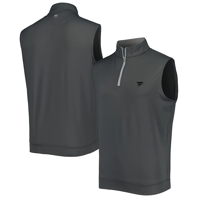 Gilet zippé en tissu éponge extensible Galway Fanatics Corporate de Peter Millar pour homme, gris