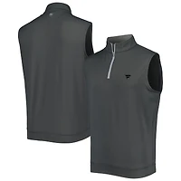 Gilet zippé en tissu éponge extensible Galway Fanatics Corporate de Peter Millar pour homme, gris
