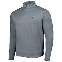 Men's Peter Millar Gray Fanatics Corporate Jacquard Camo Performance Quarter-Zip Top