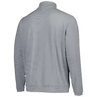 Haut zippé à manches courtes et col rond Peter Millar Fanatics Corporate Perth pour homme Gris