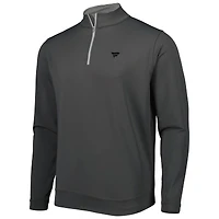Men's Peter Millar Gray Fanatics Corporate Perth Quarter-Zip Top