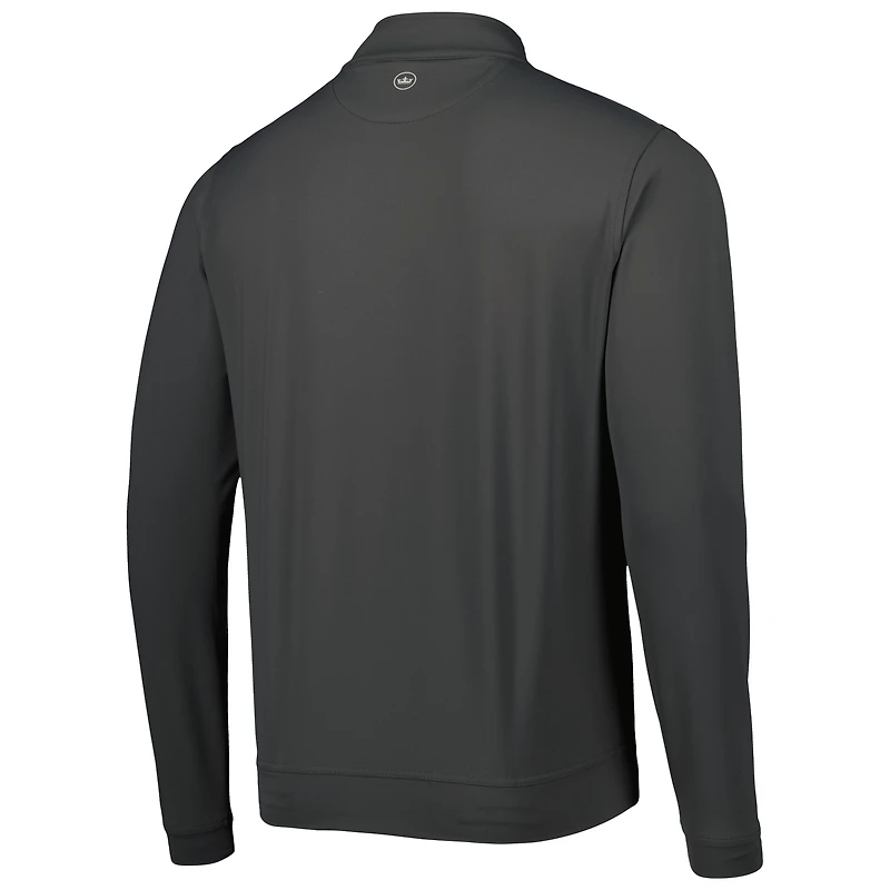 Men's Peter Millar Gray Fanatics Corporate Perth Quarter-Zip Top