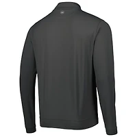 Men's Peter Millar Gray Fanatics Corporate Perth Quarter-Zip Top