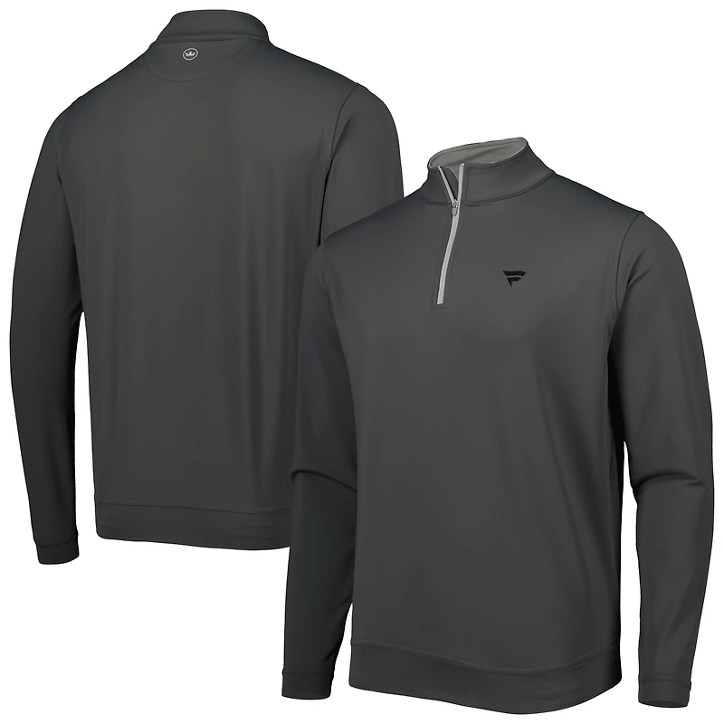 Men's Peter Millar Gray Fanatics Corporate Perth Quarter-Zip Top