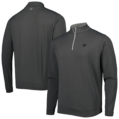 Men's Peter Millar Gray Fanatics Corporate Perth Quarter-Zip Top