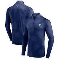 Men's Tommy Bahama Gray Fanatics Corporate Delray Frond IslandZone Half-Zip Jacket