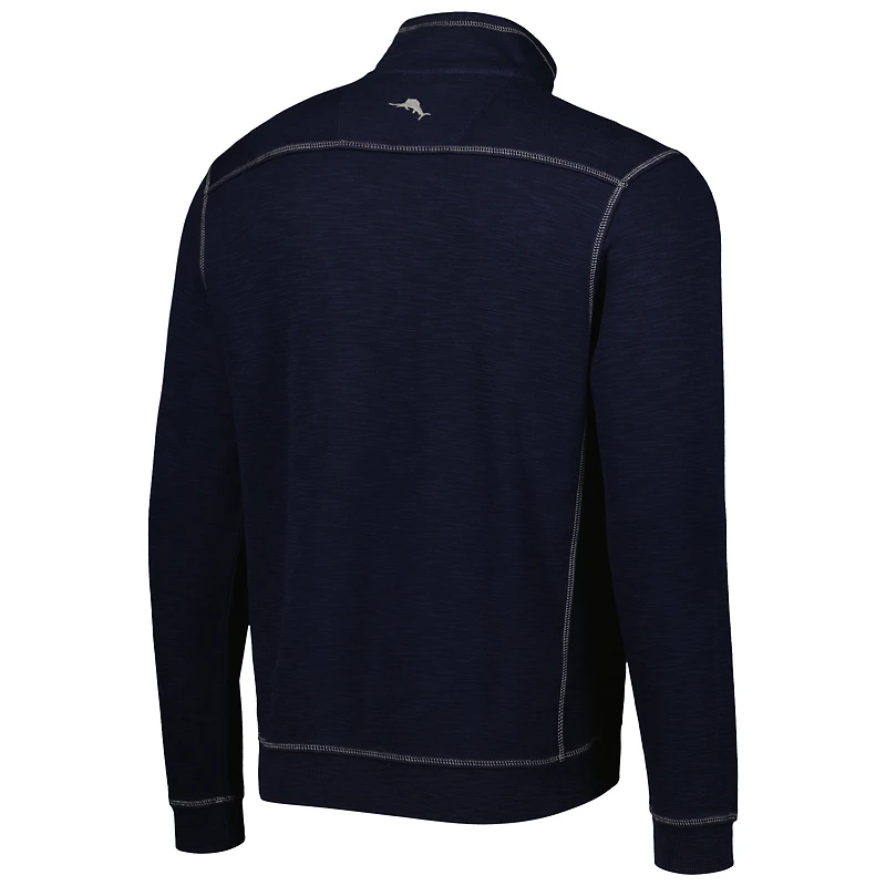 Pull zippé à trois mélanges Tommy Bahama Blue Fanatics Corporate Tobago Bay pour homme
