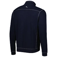 Pull zippé à trois mélanges Tommy Bahama Blue Fanatics Corporate Tobago Bay pour homme