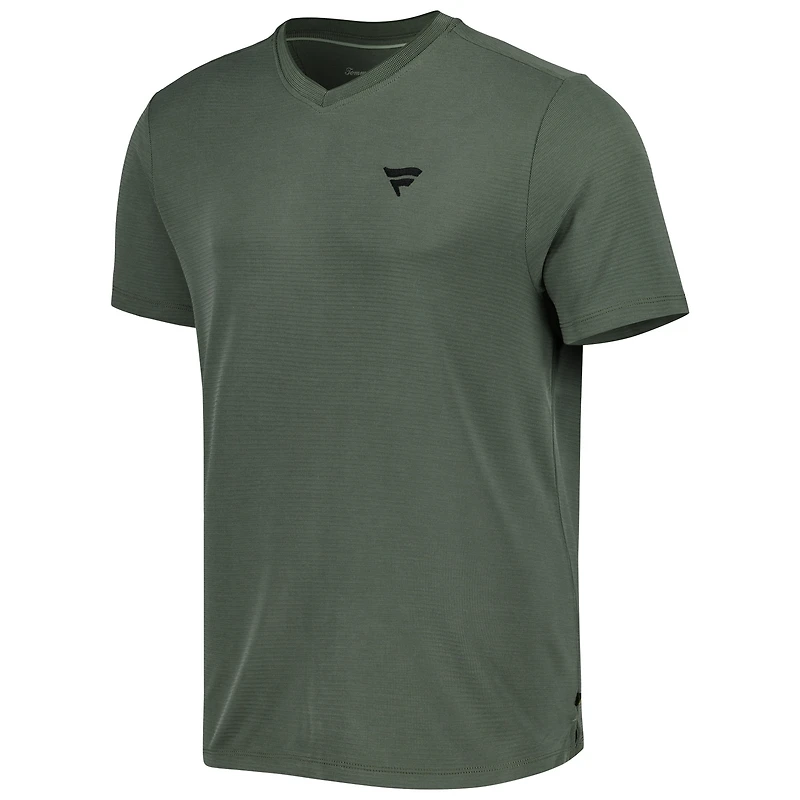 T-shirt à col en V Tommy Bahama Forest Green Fanatics Corporate Coastal Crest IslandZone pour homme