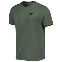 T-shirt à col en V Tommy Bahama Forest Green Fanatics Corporate Coastal Crest IslandZone pour homme