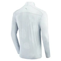 Veste à demi-zip Tommy Bahama pour hommes Fanatics Corporate Delray Frond IslandZone grise