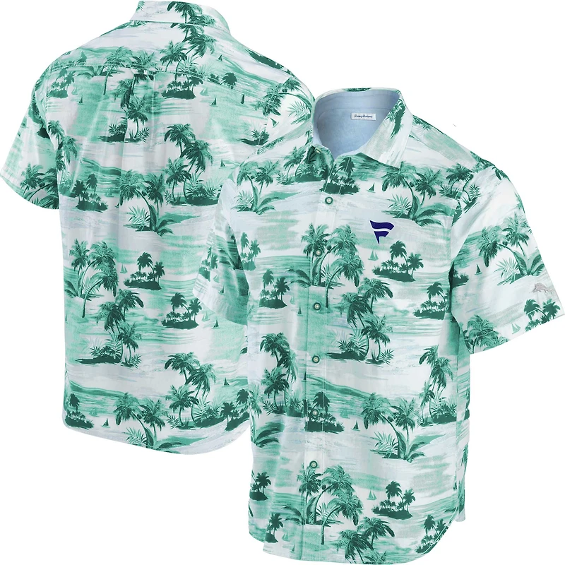 Chemise boutonnée pour homme Tommy Bahama Green Fanatics Corporate Tropical Horizons