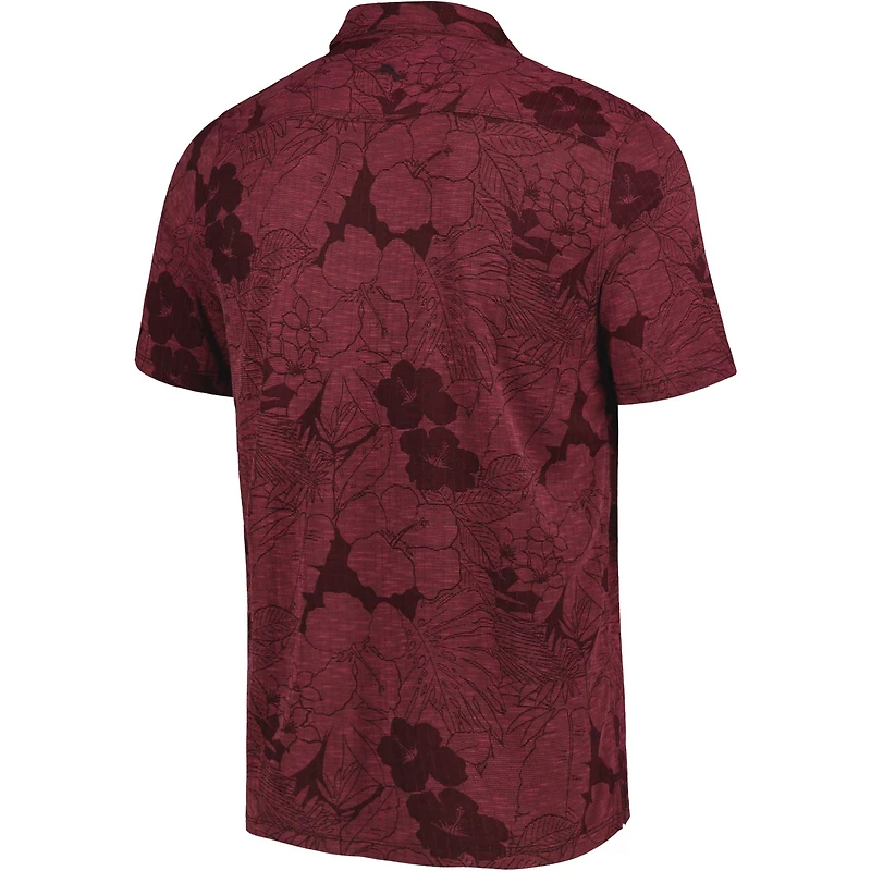 Men's Tommy Bahama Maroon Fanatics Corporate Miramar Blooms Polo