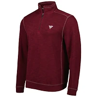Pull zippé 1/4 Tommy Bahama Maroon Fanatics Corporate Tobago Bay Tri-Blend pour homme