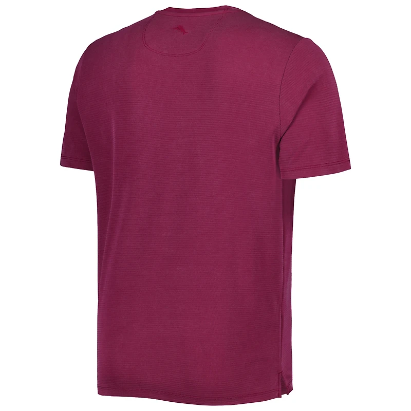 T-shirt à col en V Tommy Bahama Pink Fanatics Corporate Coastal Crest IslandZone pour homme