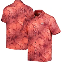 Men's Tommy Bahama Red Fanatics Corporate Coast Luminescent Fronds Camp Button-Up Shirt