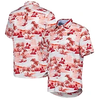 Men's Tommy Bahama Red Fanatics Corporate Tropical Horizons Button-Down Shirt