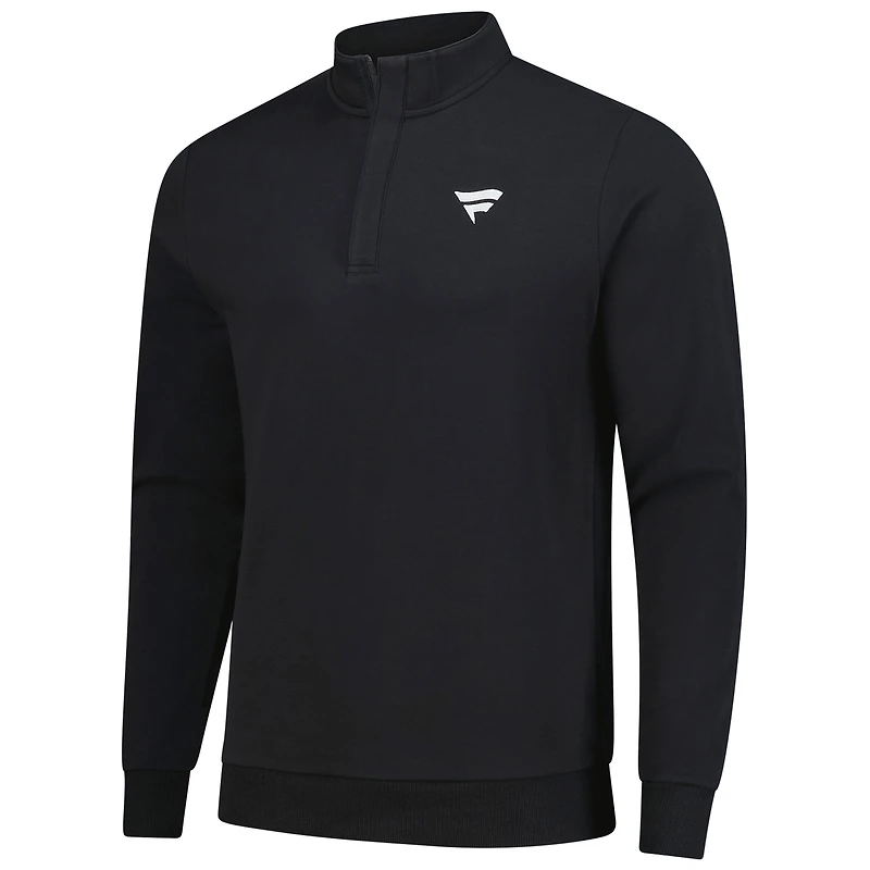 Haut tri-mélange à fermeture éclair quart de tour pour homme TravisMathew Black Fanatics Corporate Cloud