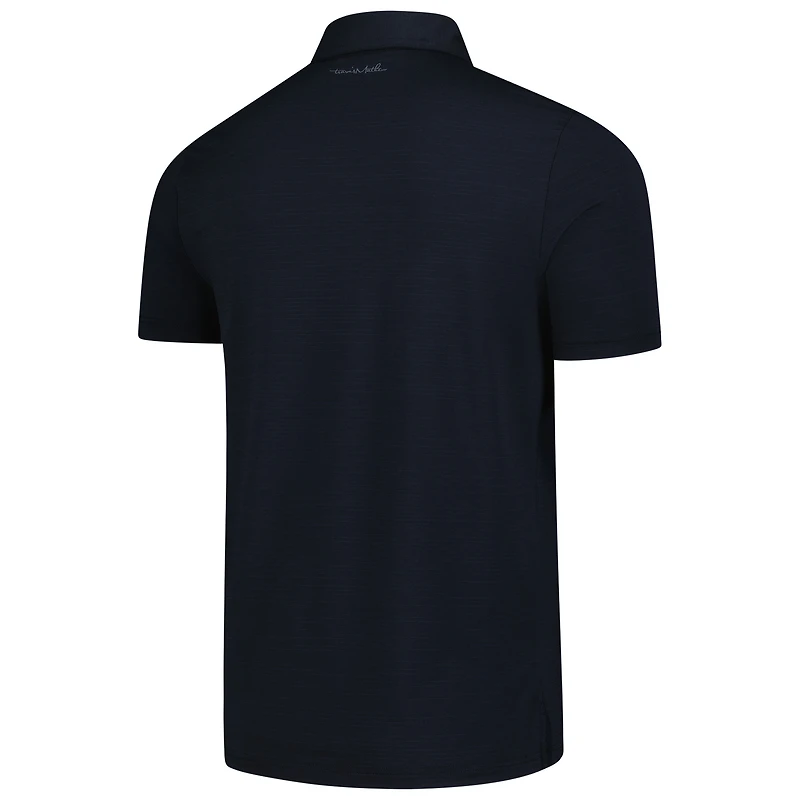 Men's TravisMathew  Black Fanatics Corporate The Heater Tri-Blend Polo