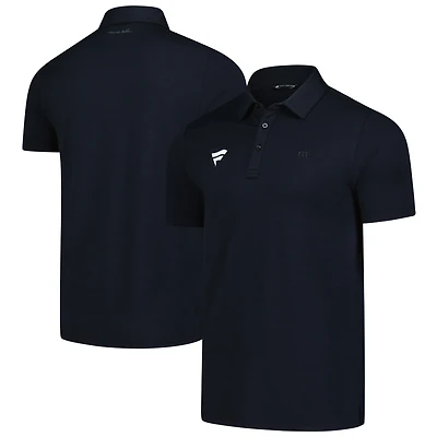 Men's TravisMathew  Black Fanatics Corporate The Heater Tri-Blend Polo