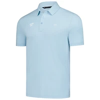 Men's TravisMathew  Heather Blue Fanatics Corporate The Heater Tri-Blend Polo