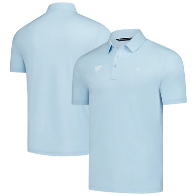 Men's TravisMathew  Heather Blue Fanatics Corporate The Heater Tri-Blend Polo