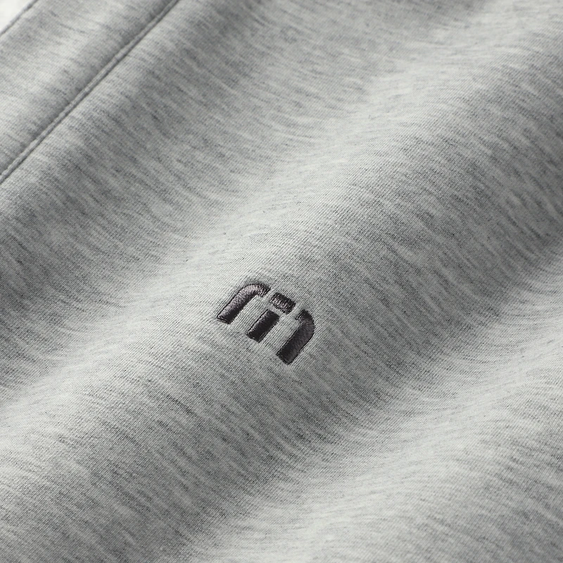 Men's TravisMathew Heather Gray Fanatics Corporate Cloud Quarter-Zip Tri-Blend Top