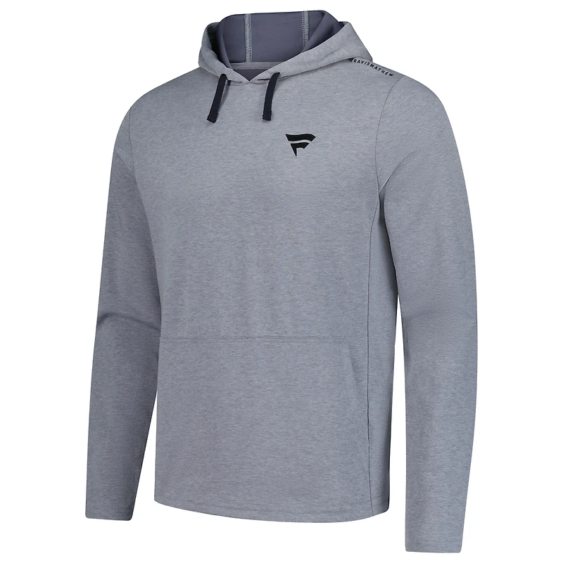 Sweat à capuche technique amélioré TravisMathew Fanatics Corporate gris chiné pour homme