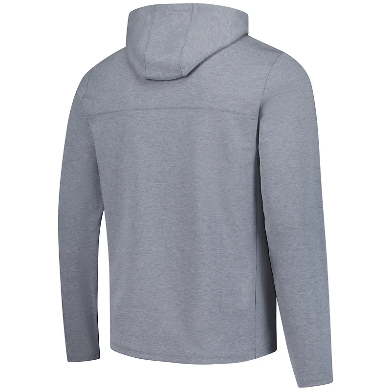 Men's TravisMathew Heather Gray Fanatics Corporate Upgraded Tech Pullover Hoodie