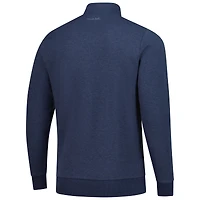 Haut tri-mélange à fermeture éclair quart de tour TravisMathew Heather Navy Fanatics Corporate Cloud pour homme