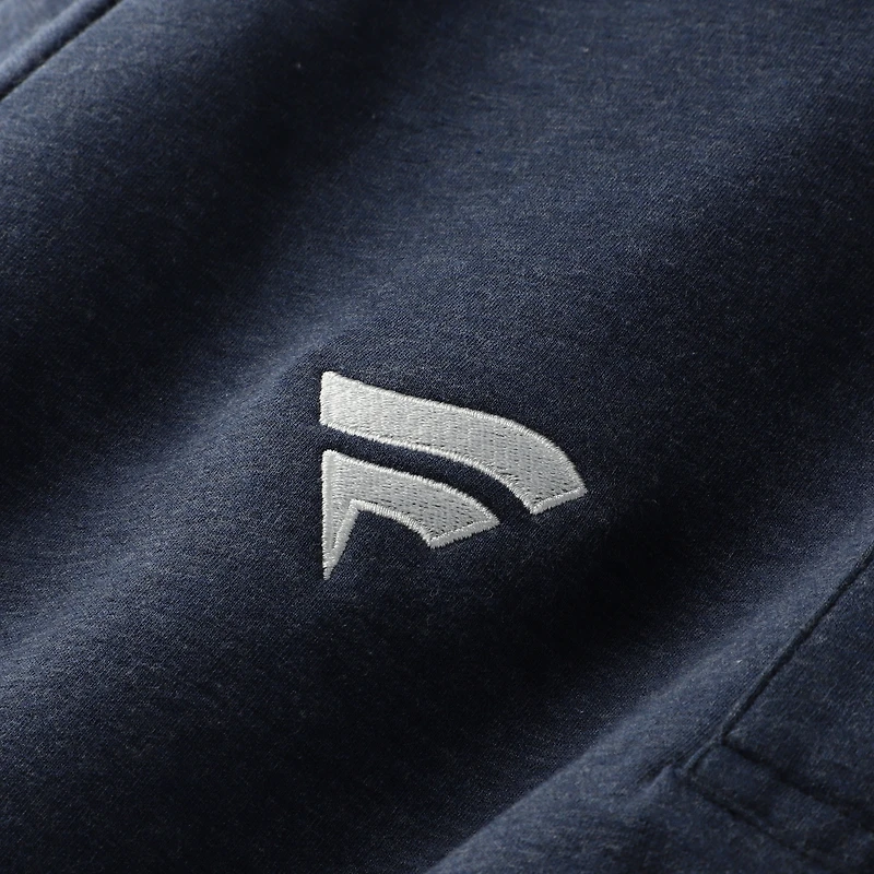 Haut tri-mélange à fermeture éclair quart de tour TravisMathew Heather Navy Fanatics Corporate Cloud pour homme