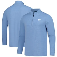 Haut bleu clair Fanatics Corporate The Heater pour homme, modèle tri-mélange à fermeture éclair quart de tour