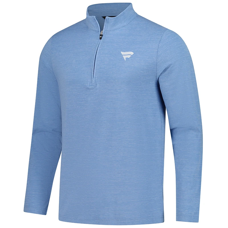 Haut bleu clair Fanatics Corporate The Heater pour homme, modèle tri-mélange à fermeture éclair quart de tour