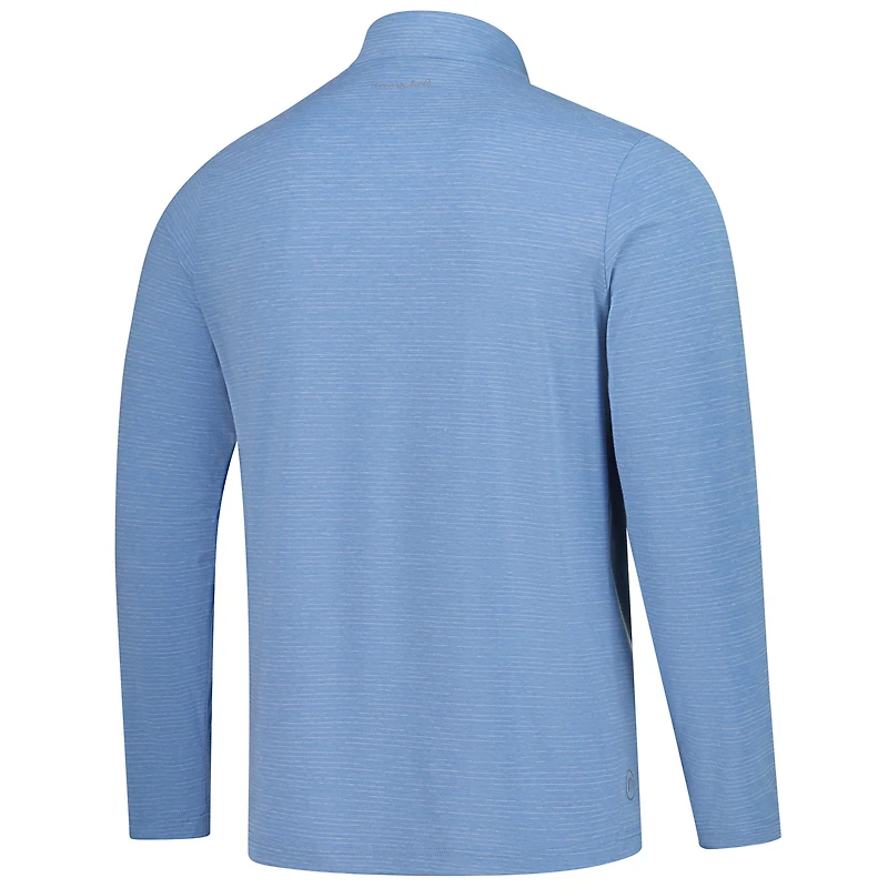 Haut bleu clair Fanatics Corporate The Heater pour homme, modèle tri-mélange à fermeture éclair quart de tour