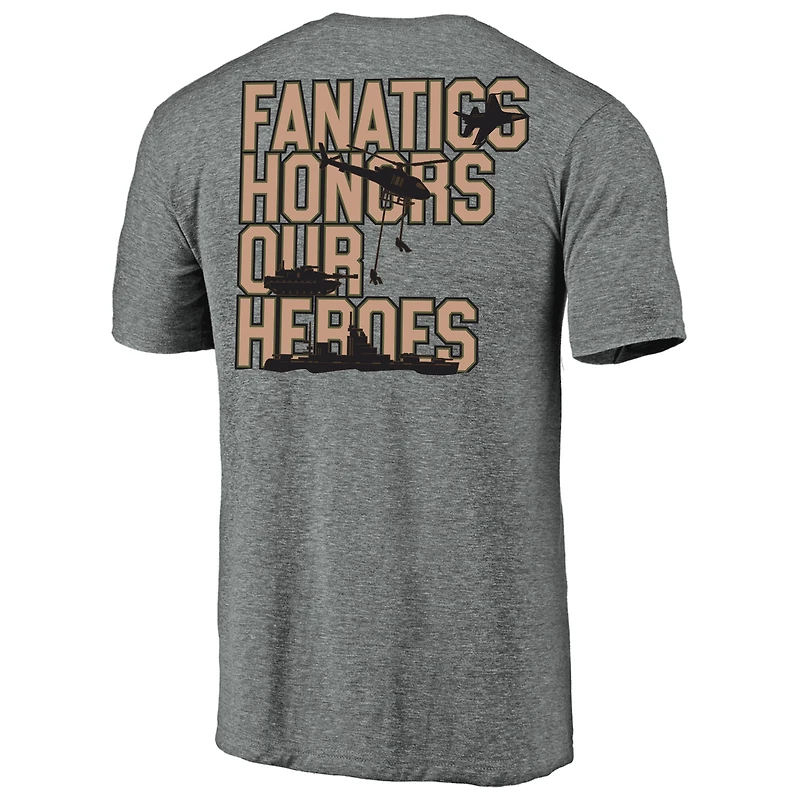 T-shirt unisexe Heather Charcoal Fanatics Corporate Veterans FAN Group