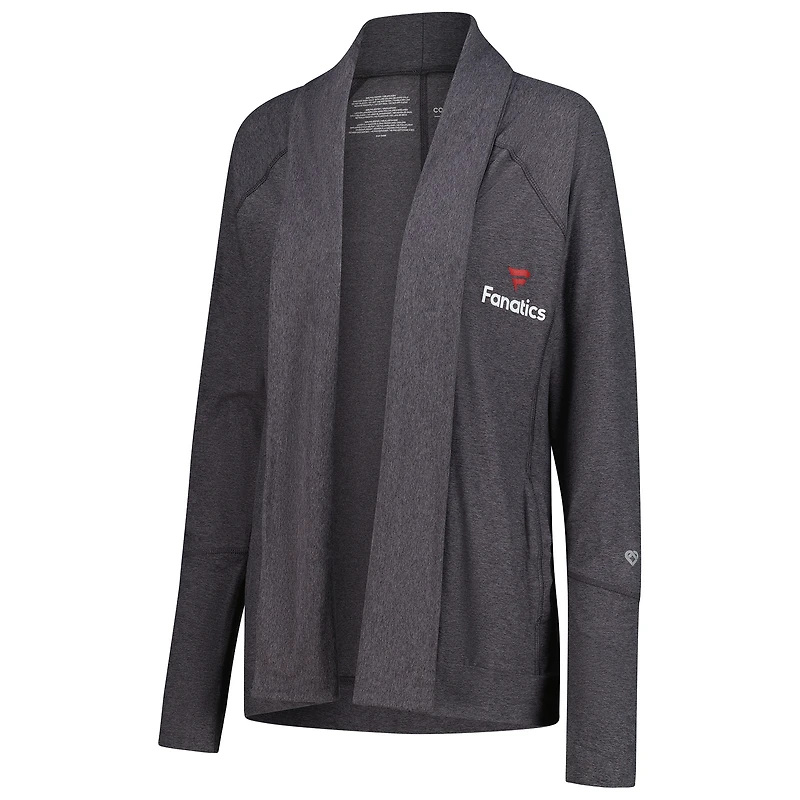 Cardigan ouvert sur le devant Raglan Fanatics Corporate Amari pour femme Colosseum Charcoal