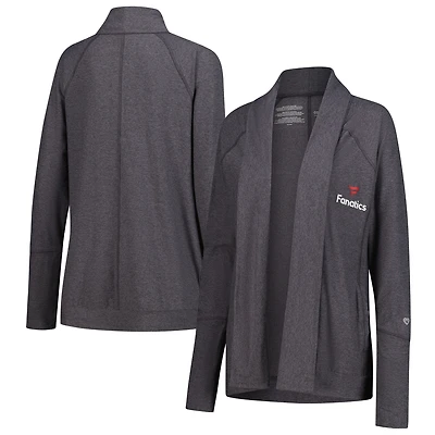 Cardigan ouvert sur le devant Raglan Fanatics Corporate Amari pour femme Colosseum Charcoal