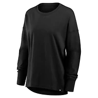 T-shirt à manches longues en coton noir pour femme Fanatics Corporate Legacy