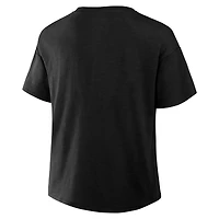 T-shirt carré flammé pour femme Fanatics Corporate Cream Stadium