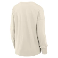 T-shirt à manches longues en coton pour femme Fanatics Corporate Cream Legacy