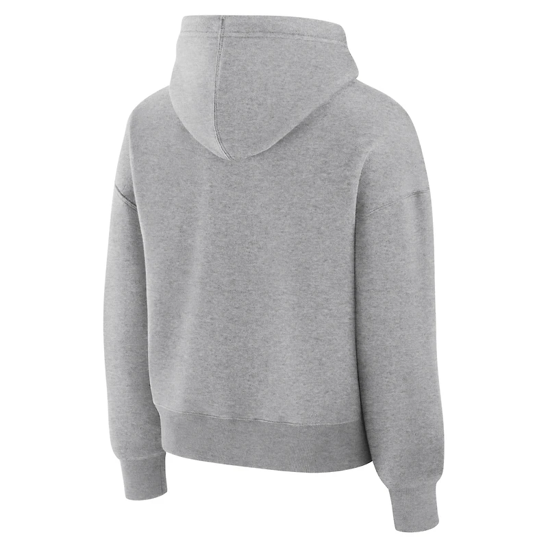 Sweat à capuche en polaire gris chiné Legacy pour femme Fanatics Corporate