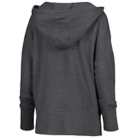 Women's johnnie-O Charcoal Fanatics Corporate Carrie V-Neck Tri-Blend Pullover Hoodie