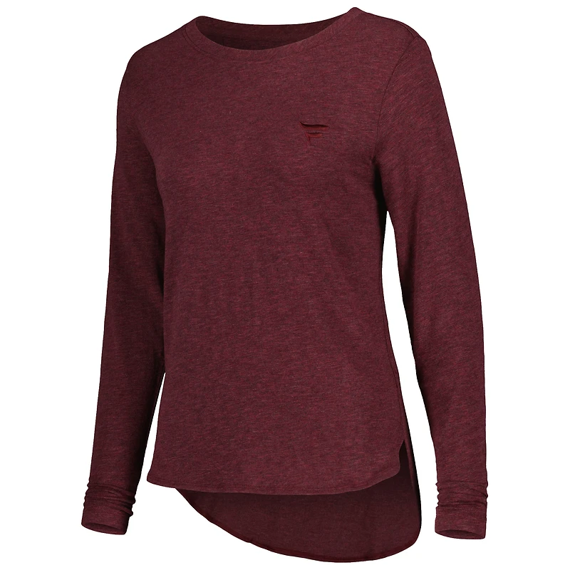 T-shirt à manches longues pour femme Johnnie-O Maroon Fanatics Corporate Addison