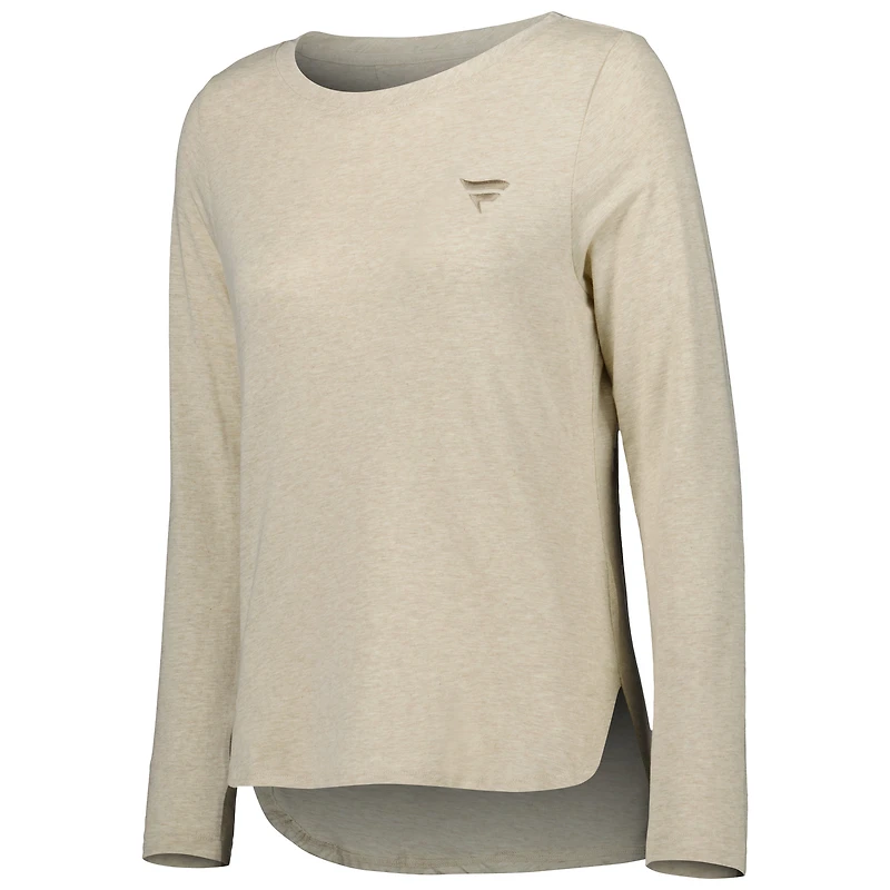 T-shirt à manches longues Oatmeal Fanatics Corporate Addison pour femme de Johnnie-O
